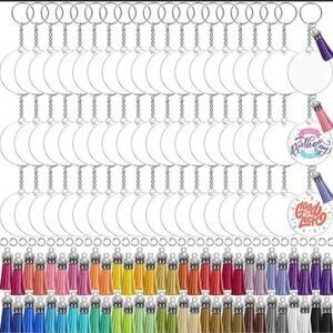 Colorful Tassel Keychain Set 5 Pcs Of Each Tassel & Chain Included DIY Craft Kit